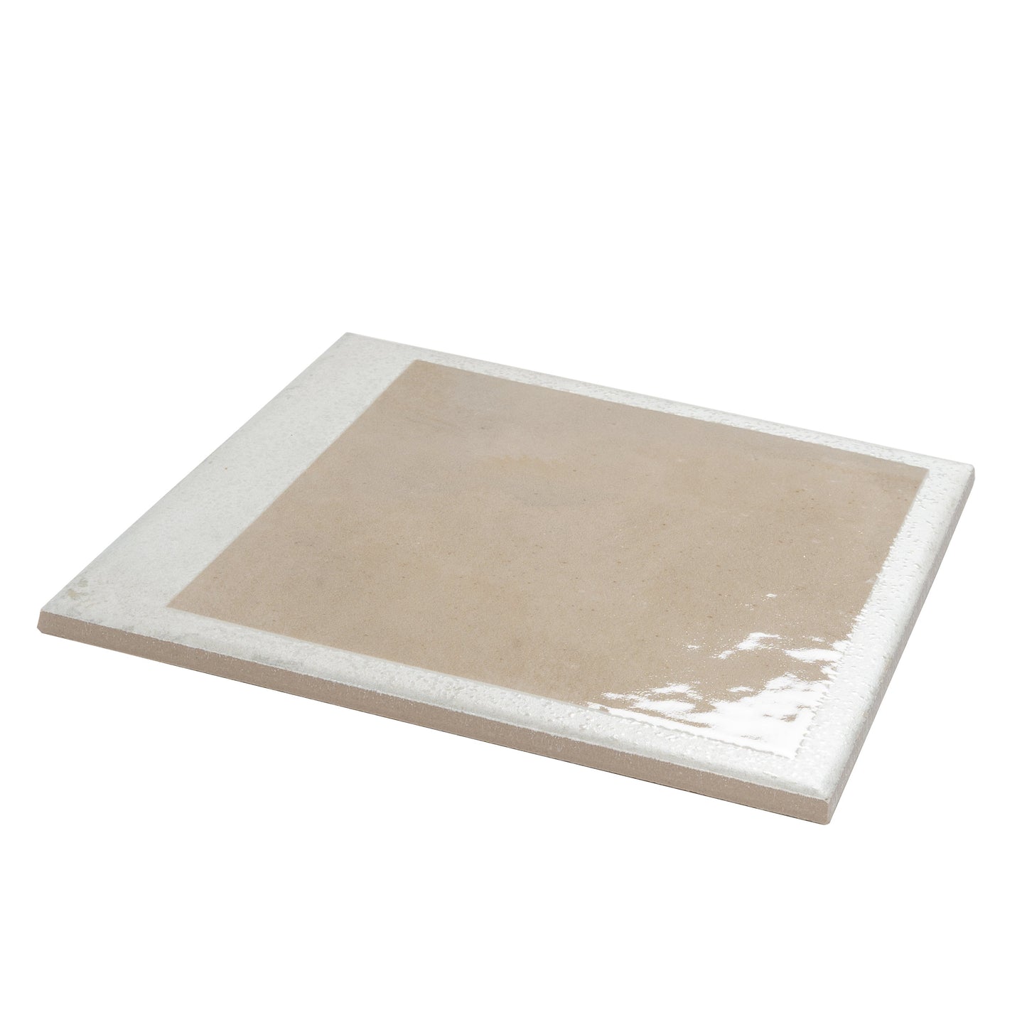 Gray Beige 8x8 Matte, Glossy Porcelain Square Motif Tile - Sample
