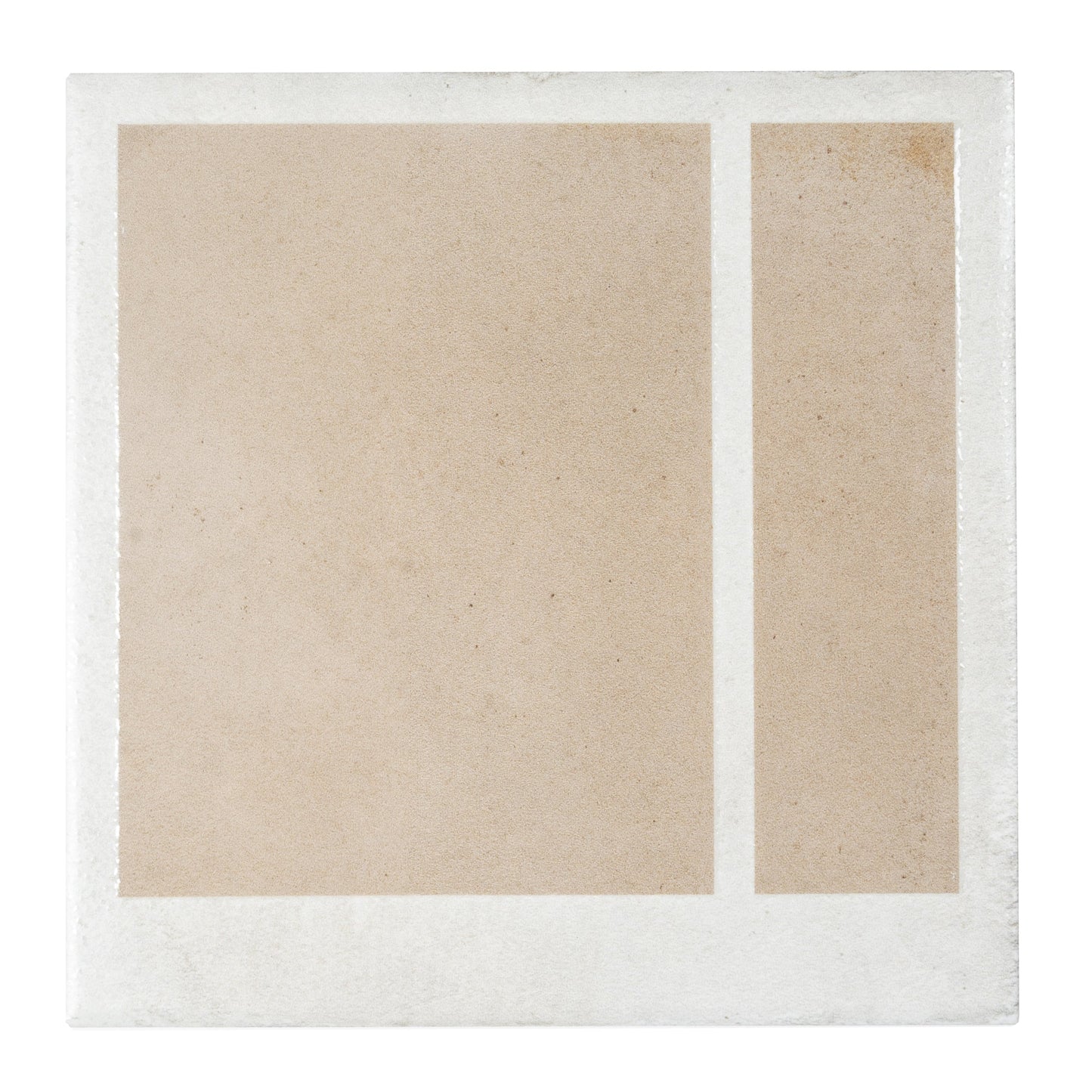 Gray Beige 8x8 Matte, Glossy Porcelain Square Motif Tile - Sample