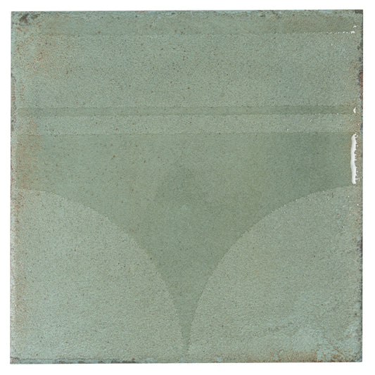 Muted Sage Green 8x8 Matte, Glossy Porcelain Square Motif Tile - Sample