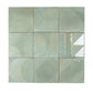 Muted Sage Green 8x8 Matte, Glossy Porcelain Square Motif Tile - Sample