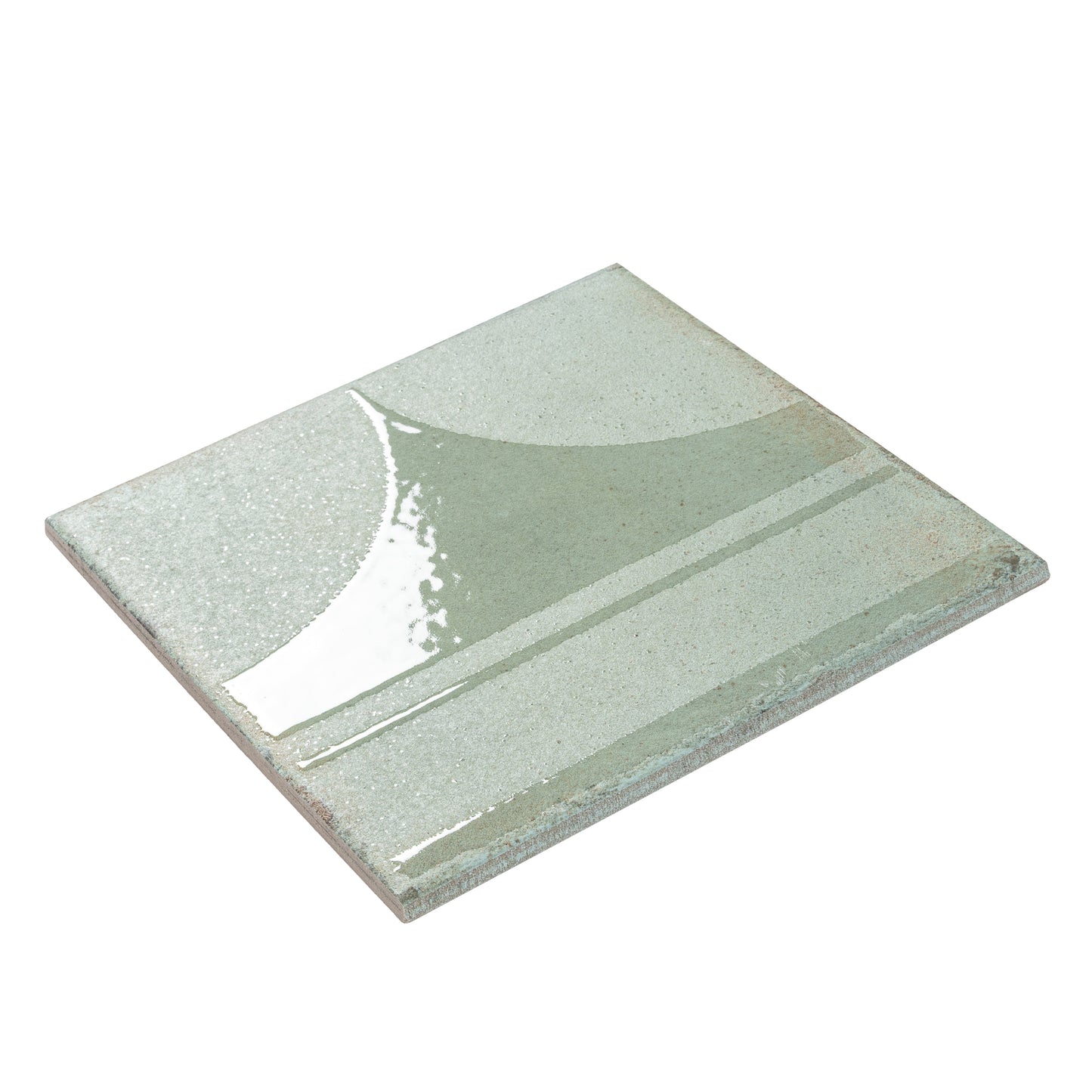 Muted Sage Green 8x8 Matte, Glossy Porcelain Square Motif Tile