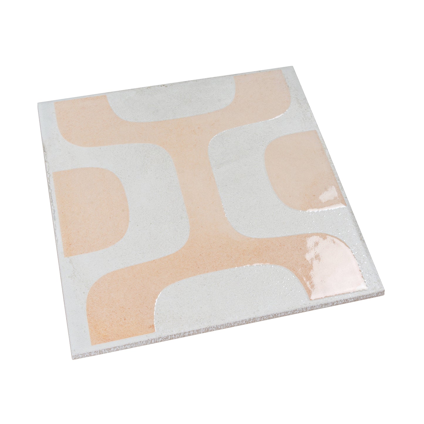 White Terracotta 8x8 Matte, Glossy Porcelain Square Motif Tile