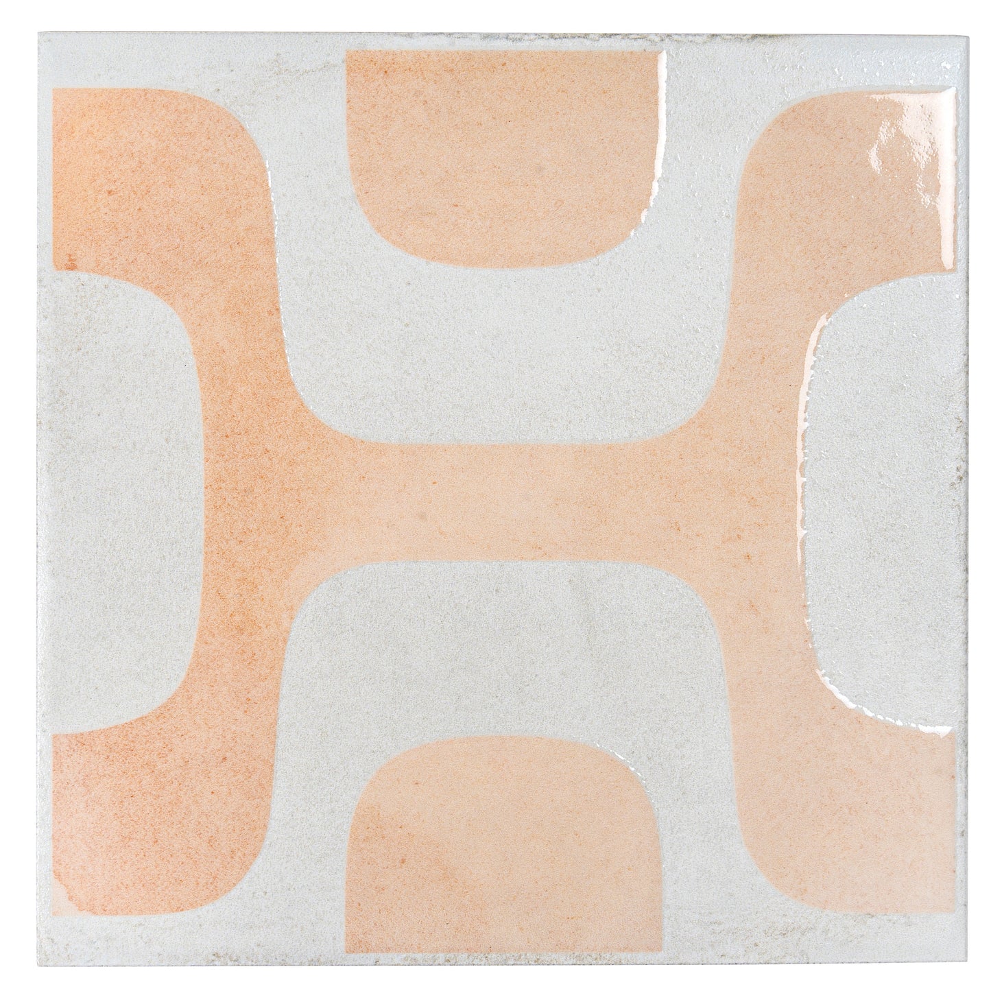 White Terracotta 8x8 Matte, Glossy Porcelain Square Motif Tile