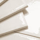 Cloud White 8x8 Glossy Porcelain Zellige Square Subway Tile - Sample