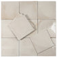 Warm Ivory 8x8 Matte, Glossy Porcelain Square Motif Tile - Sample