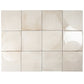 Warm Ivory 8x8 Matte, Glossy Porcelain Square Motif Tile - Sample