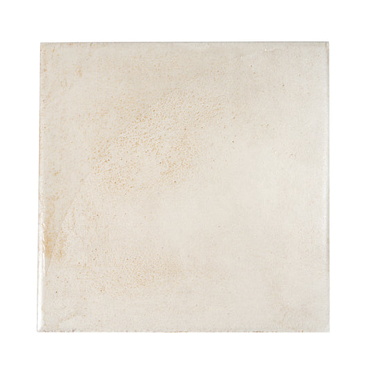 Warm Ivory 8x8 Matte, Glossy Porcelain Square Motif Tile - Sample