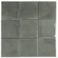 Dark Moss Green 8x8 Glossy Porcelain Zellige Square Subway Tile