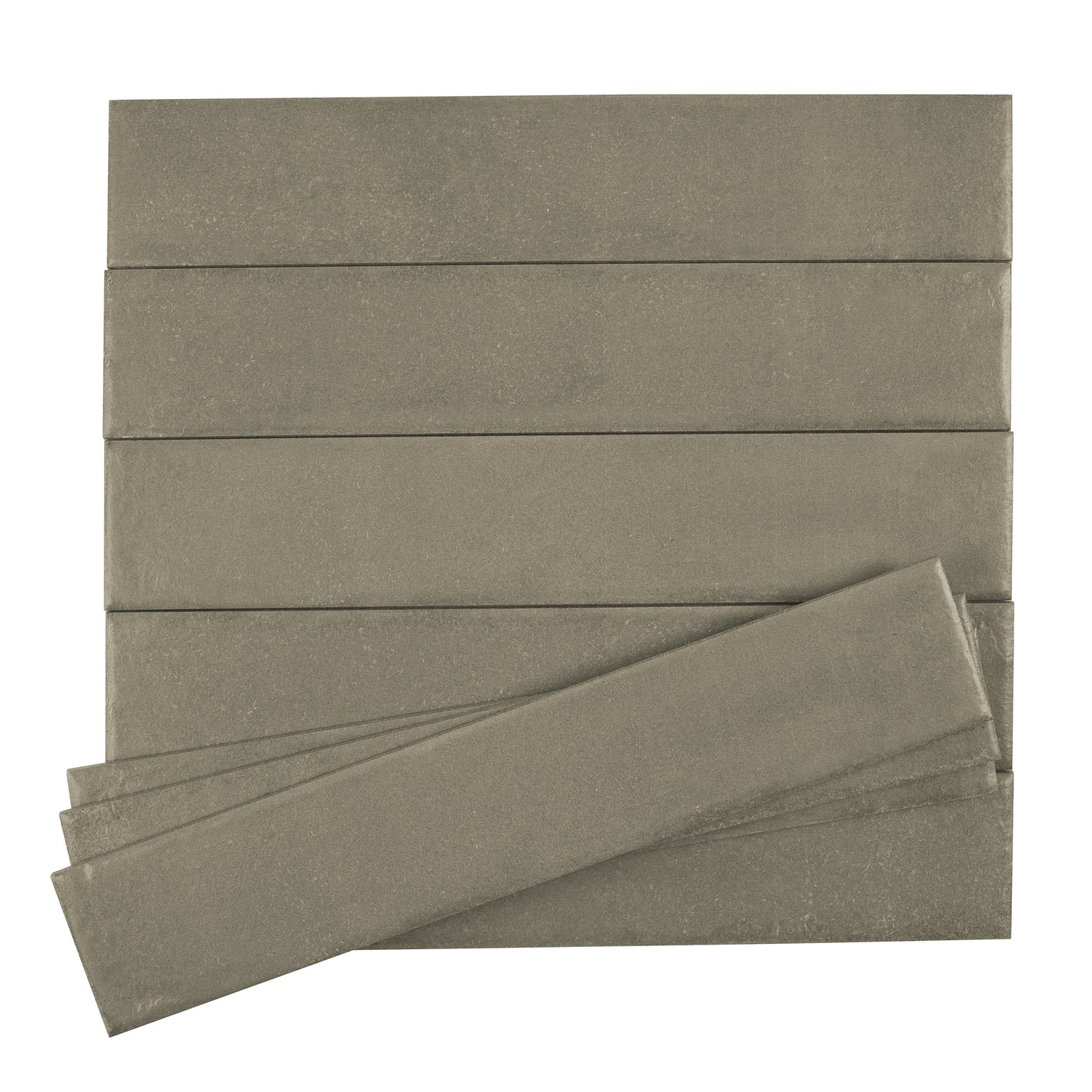 Muted Olive Green 3x16 Matte Porcelain Subway Tile - Sample