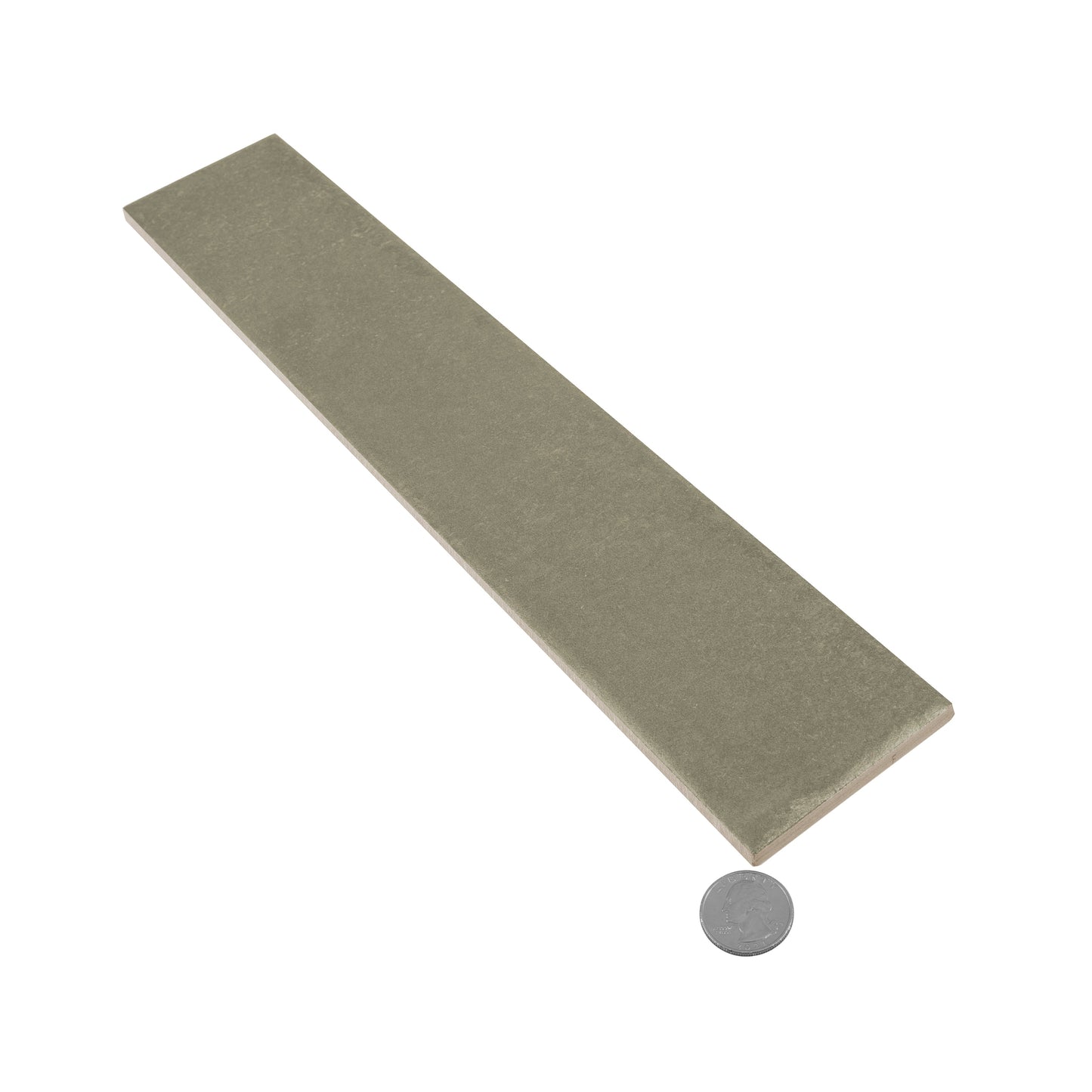 Muted Olive Green 3x16 Matte Porcelain Subway Tile - Sample