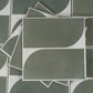 Sage Green Gray 8x8 Matte, Glossy Porcelain Square Motif Tile