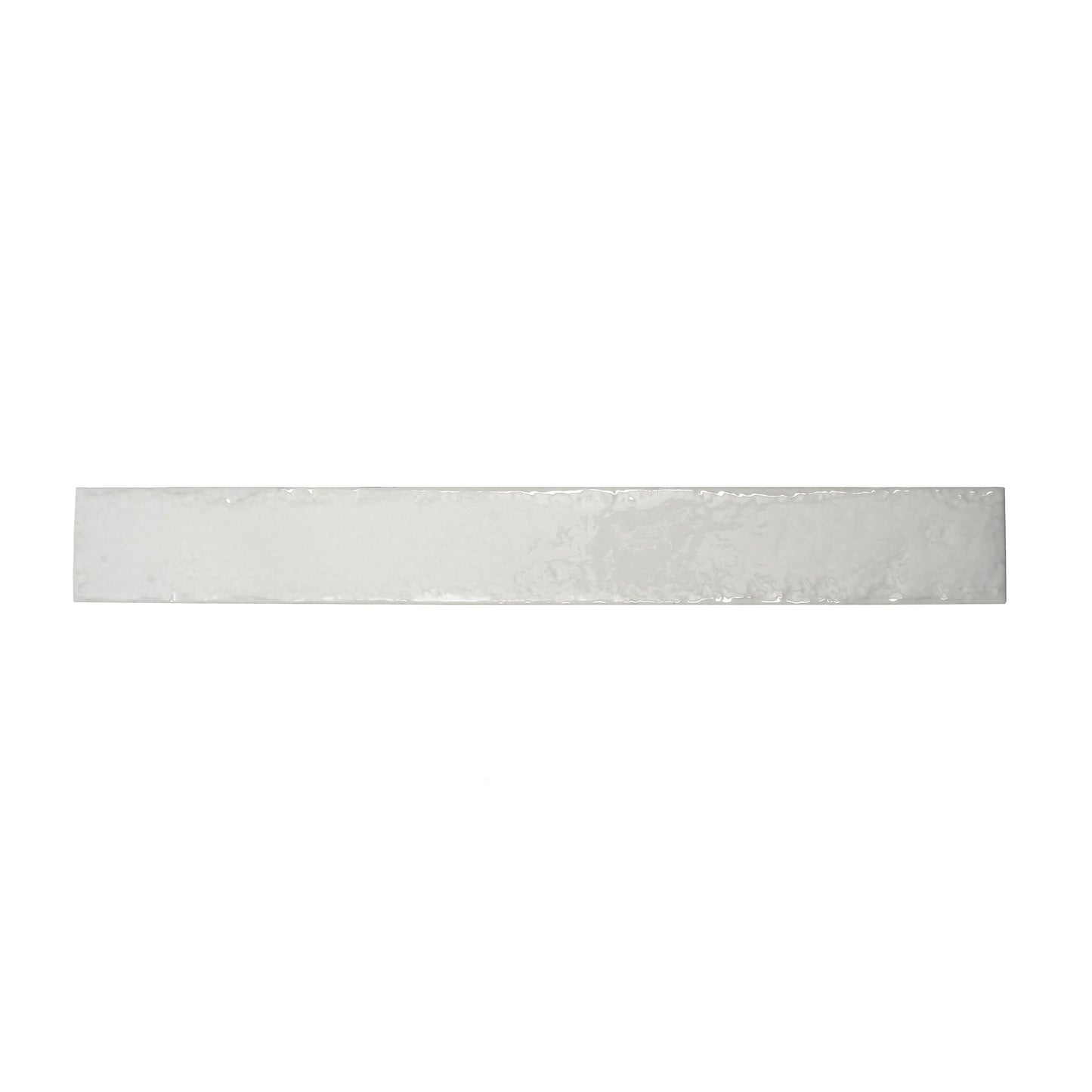 Soft White 2x16 Glossy Ceramic Zellige Subway Tile - Sample