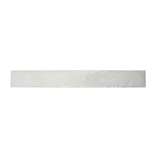 Soft White 2x16 Glossy Ceramic Zellige Subway Tile - Sample