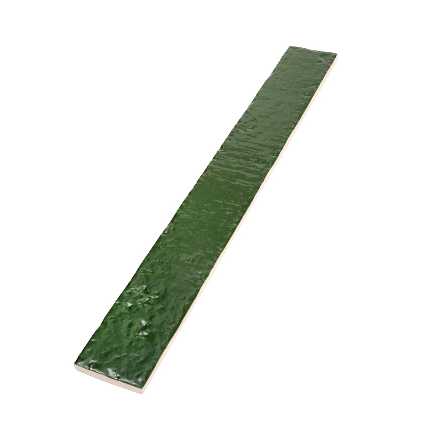 Tropical Green 2x16 Glossy Ceramic Zellige Subway Tile - Sample