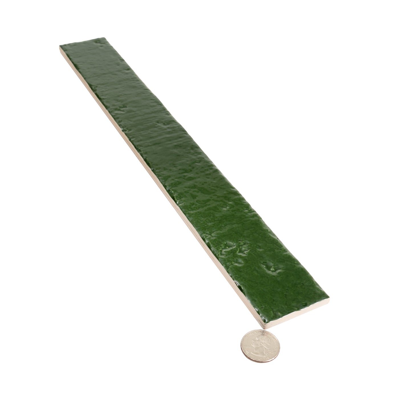 Tropical Green 2x16 Glossy Ceramic Zellige Subway Tile