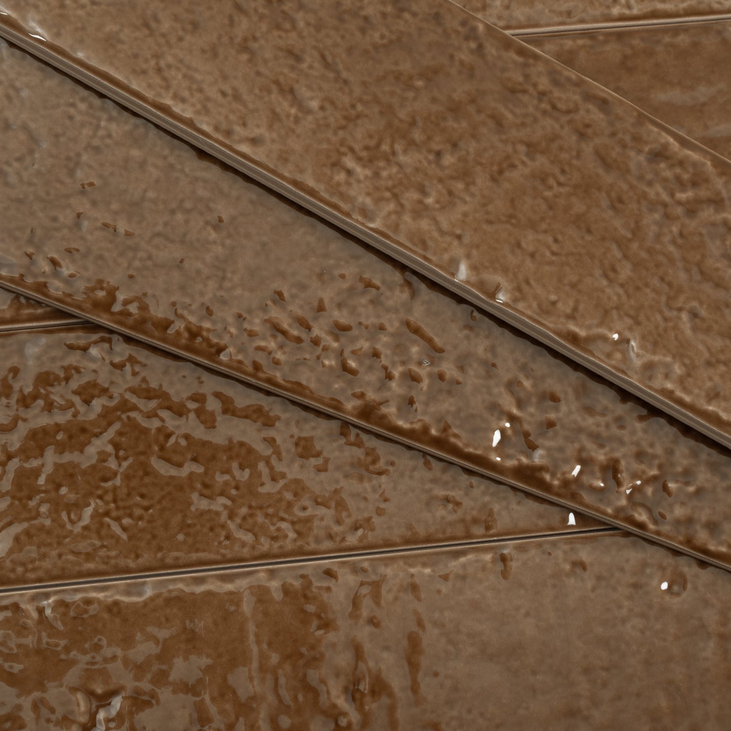 Terra Mocha 2x16 Glossy Ceramic Zellige Subway Tile