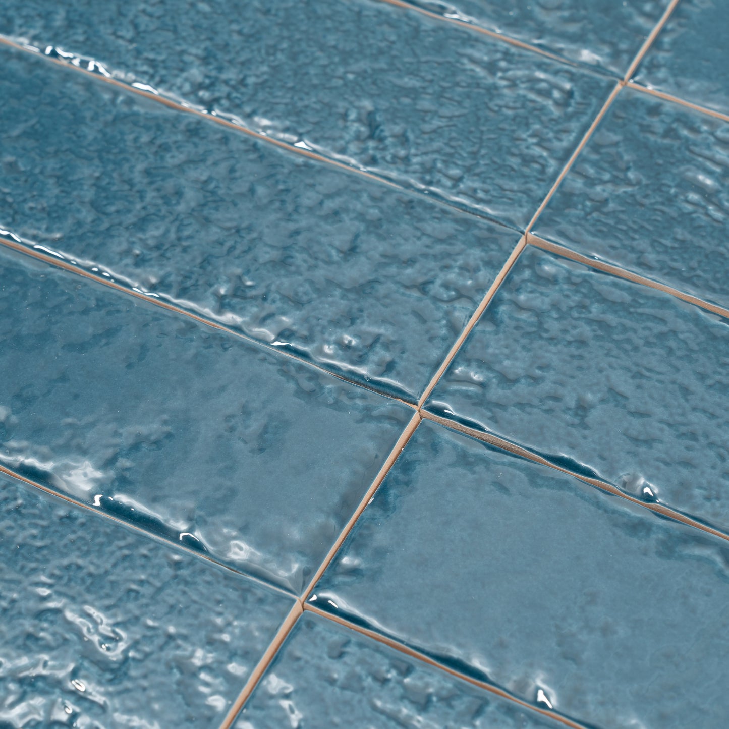 Teal Green 2x16 Glossy Ceramic Zellige Subway Tile - Sample