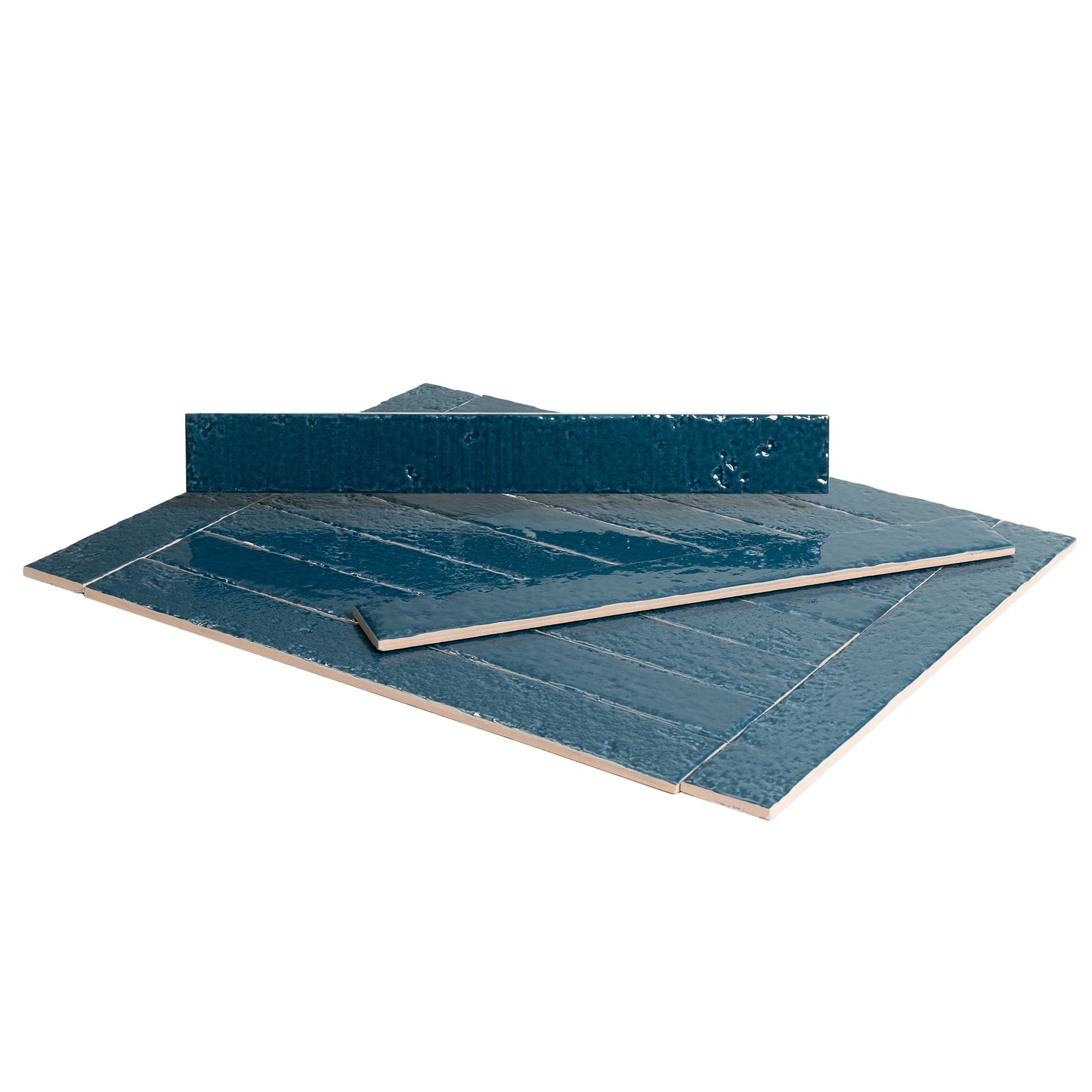 Teal Green 2x16 Glossy Ceramic Zellige Subway Tile