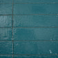Tropical Teal 2x16 Glossy Ceramic Zellige Subway Tile