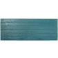 Tropical Teal 2x16 Glossy Ceramic Zellige Subway Tile - Sample