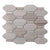 Gray 11 x 12 Polished, etched Marble Mosaic Tile