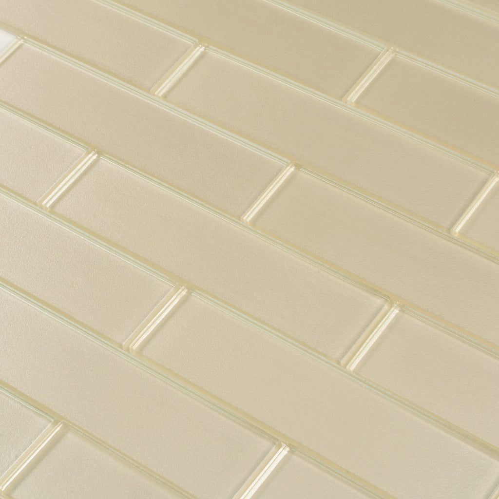 Chiffon White 12 x 12 Glossy Glass Mosaic Tile