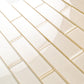 Lace White 12 x 12 Glossy Glass Mosaic Tile