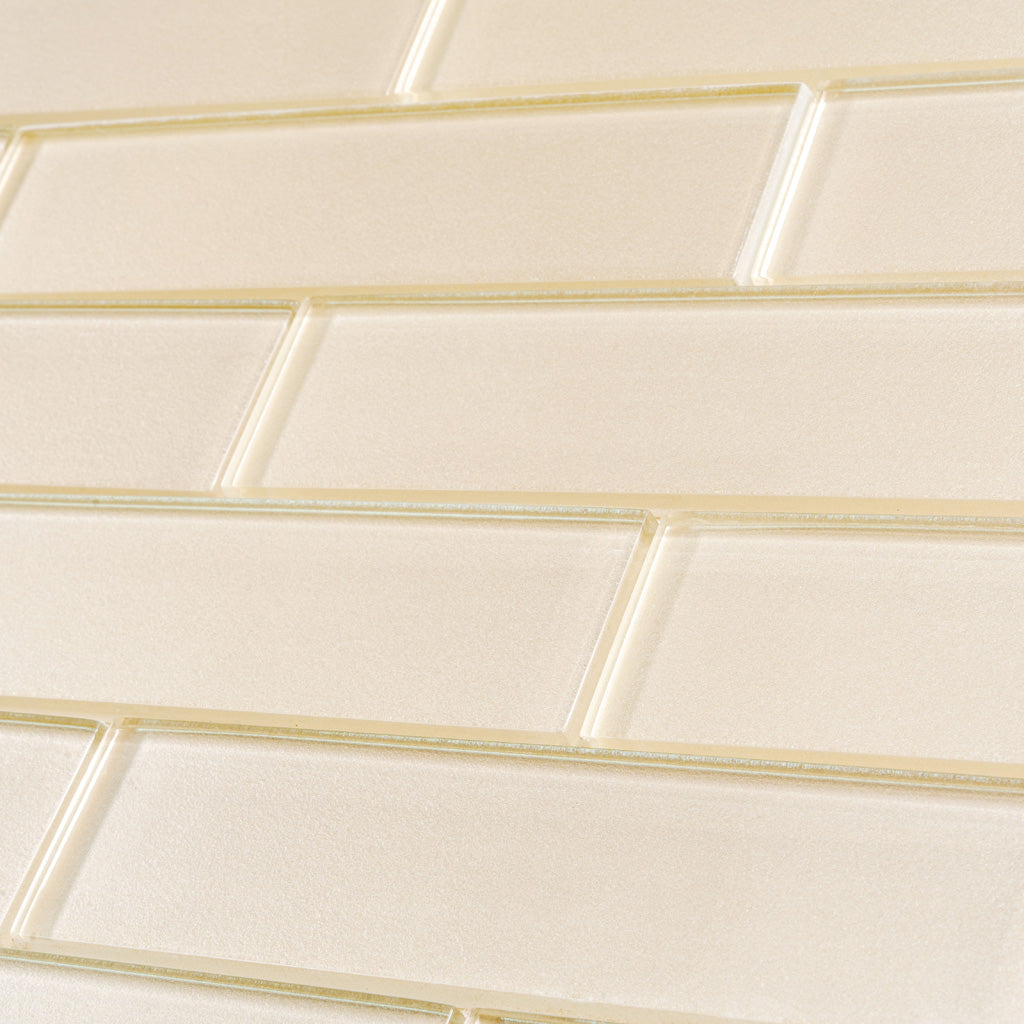 Lace White 12 x 12 Glossy Glass Mosaic Tile