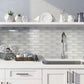 Powder White 12 x 12 Glossy Glass Mosaic Tile