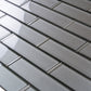 Gray 12 x 12 Glossy Glass Mosaic Tile