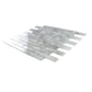 Light Gray 12 x 12 Glossy Glass Mosaic Tile