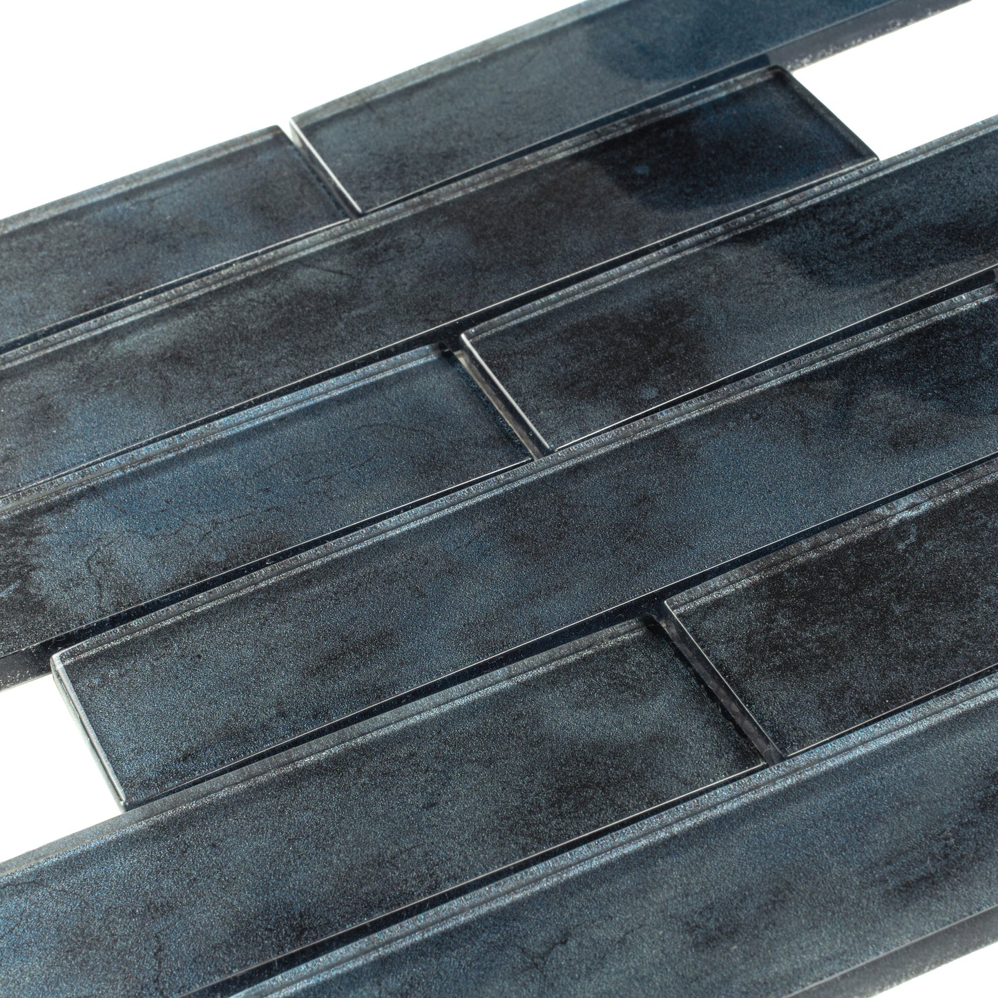 Stone Blue 12x12 Glossy Glass Mosaic Tile
