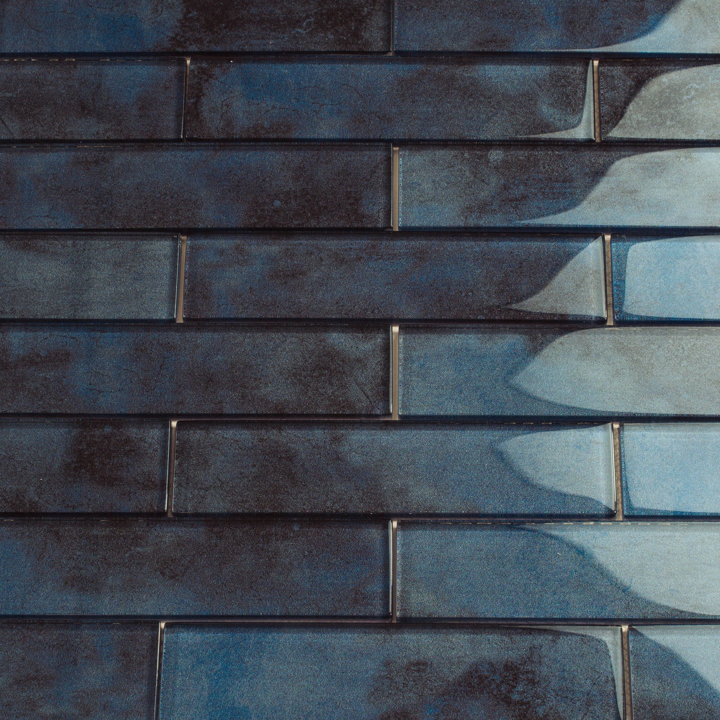 Stone Blue 12x12 Glossy Glass Mosaic Tile Sample