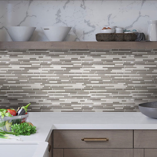 Gray 12 x 12 Glossy, Matte, Textured Glass Mosaic Tile - Sample