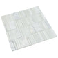 White 12 x 12 Polished, Matte Glass; stone Mosaic Tile