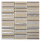 Beige 12 x 12 Glossy Glass Mosaic Tile