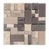 Brown 12 x 12 Polished, Matte, Textured Glass, Stone Mosaic Tile