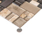 Brown 12 x 12 Polished, Matte, Textured Glass, Stone Mosaic Tile