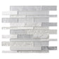 White 12 x 12 Polished, Matte Glass; stone Mosaic Tile