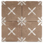 Terracotta Brown 9x9 Matte, Glossy Porcelain Floral Square Tile - Sample