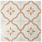 Clay off-white 9x9 Matte, Glossy Porcelain Floral Square Tile - Sample