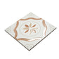 Clay off-white 9x9 Matte, Glossy Porcelain Floral Square Tile - Sample