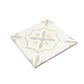 Off-White Yellow 9x9 Matte, Glossy Porcelain Floral Square Tile