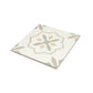 Off-White Yellow 9x9 Matte, Glossy Porcelain Floral Square Tile