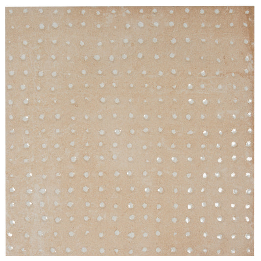 Terracotta Beige 9x9 Matte, Glossy Porcelain Dotted Square Tile - Sample