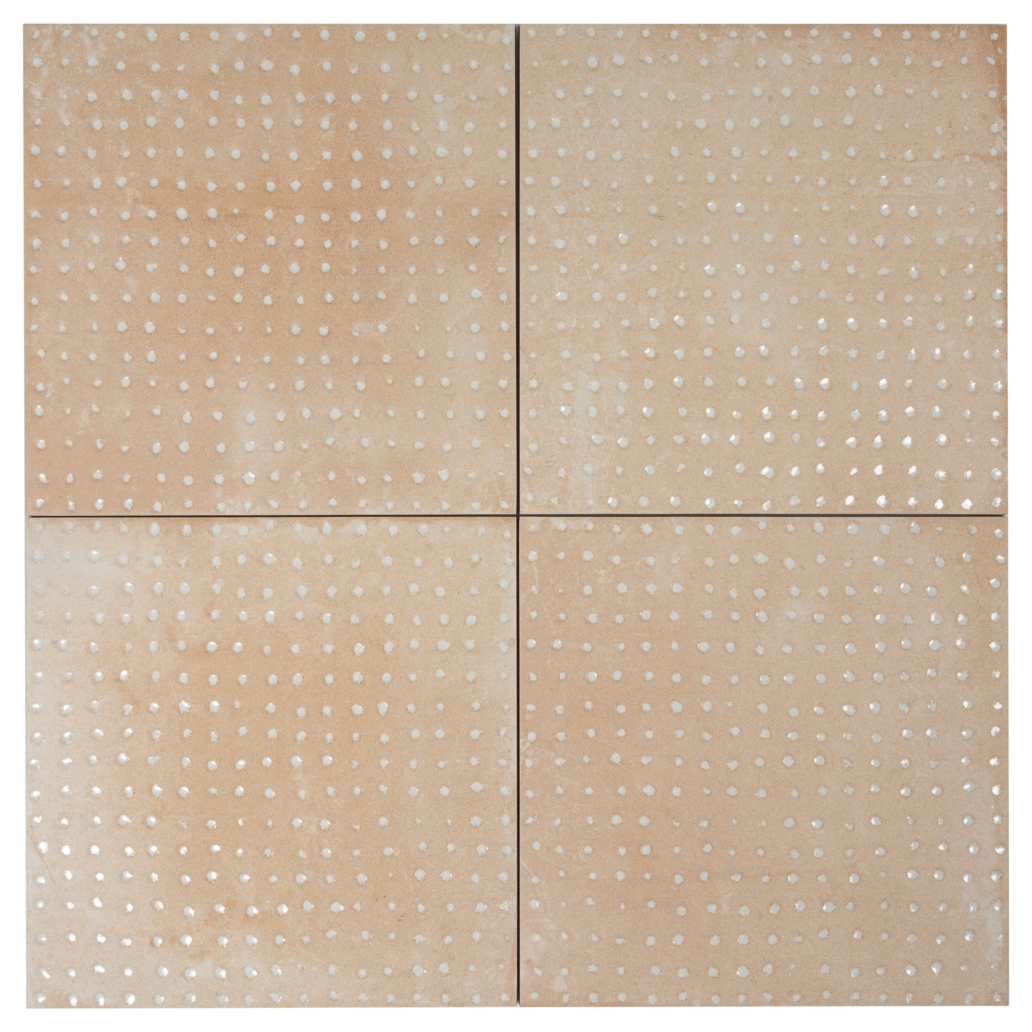Terracotta Beige 9x9 Matte, Glossy Porcelain Dotted Square Tile