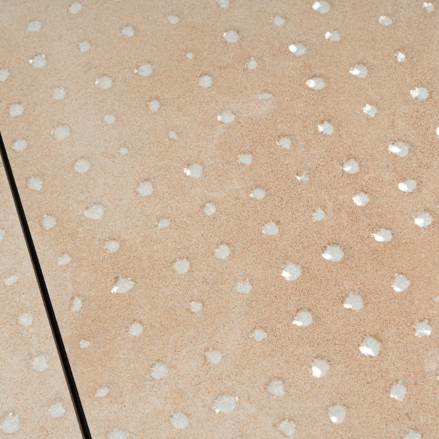 Terracotta Beige 9x9 Matte, Glossy Porcelain Dotted Square Tile - Sample