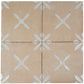 Terracotta Beige 9x9 Matte, Glossy Porcelain Floral Square Tile