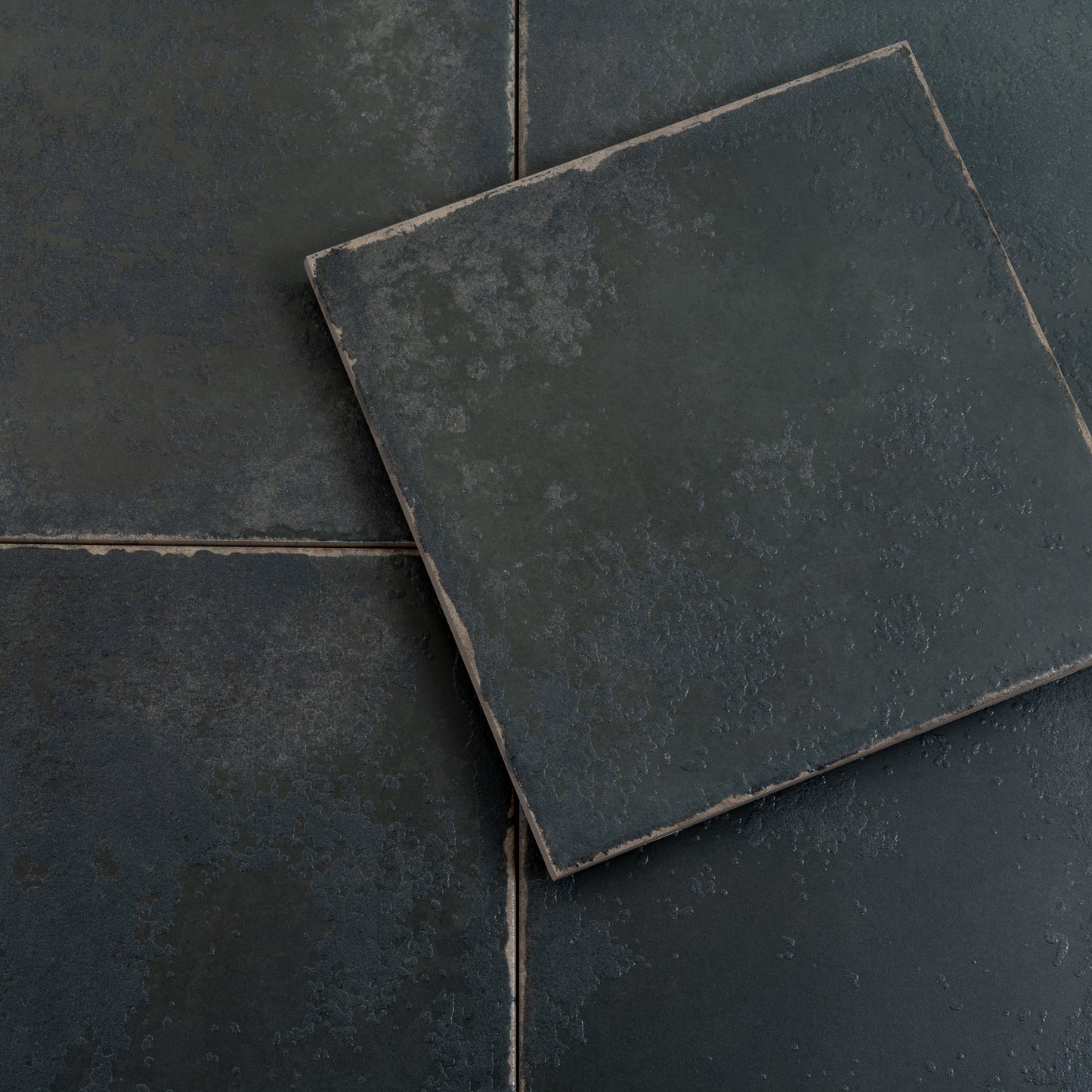 Black 8x8 Matte Porcelain Square Tile - Sample