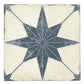 White Navy 8x8 Matte Porcelain Square Motif Tile - Sample